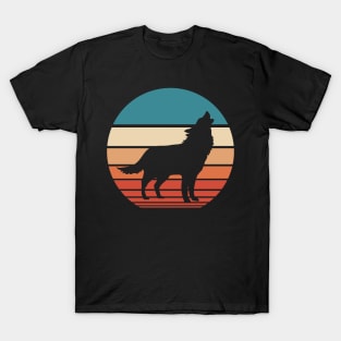 Wolf Retro Sunset T-Shirt